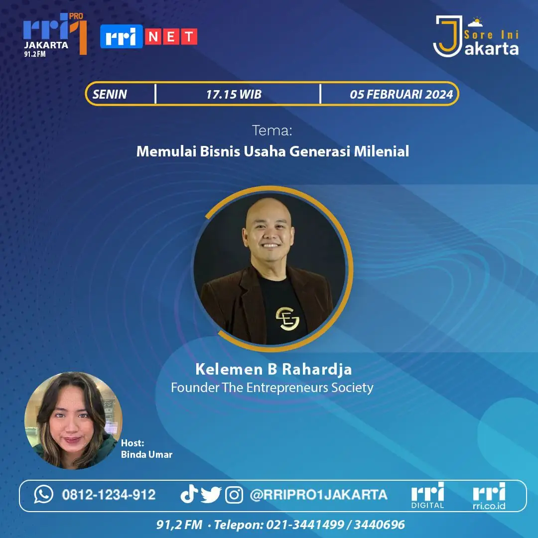 Community & speaking event – RRIPro1Jakarta 91.2FM